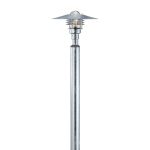 Nordlux Vejers 2M Sockellampe Verzinkter Stahl und Glas Grau | IP54 - Geeignet für E27