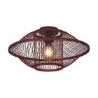 Good&Mojo Deckenleuchte Maui Bambus Burgundy S | Geeignet für 1x E27 